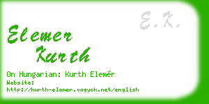 elemer kurth business card